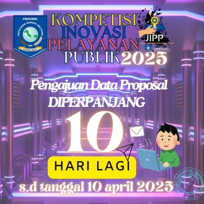 PENGUMUMAN PERUBAHAN JADWAL RANGKAIAN KEGIATAN KOMPETISI INOVASI PELAYANAN PUBLIK TINGKAT PROVINSI KEPULAUAN BANGKA BELITUNG TAHUN 2025